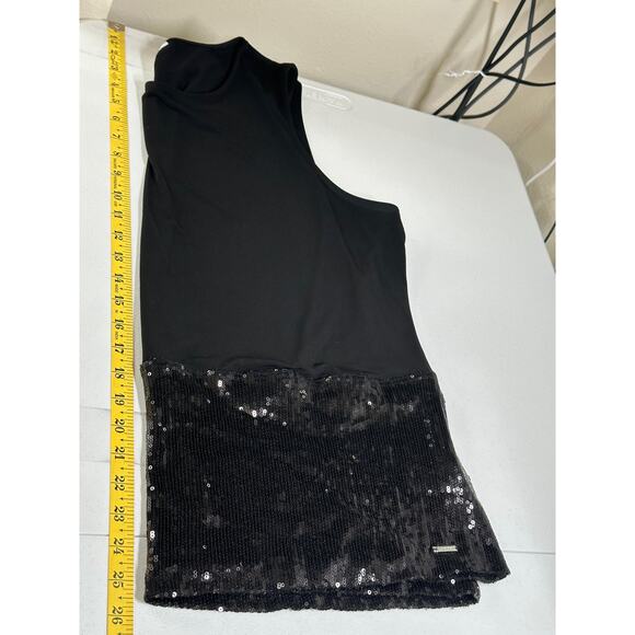 Calvin Klein Top Womens 1X Black Sleeveless Sequins‎ Party Sparkly Fairy Grunge - Picture 13 of 13